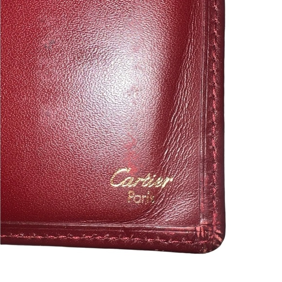 {Cartier Long Bifold Wallet in Bordeaux Burgundy Leather} - Picture 12 of 12